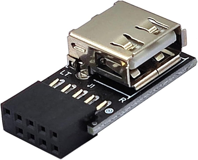 USB 2 0 A Female to 9 Pin Internal Port Expansion Adapter Right Side Color - Image 5